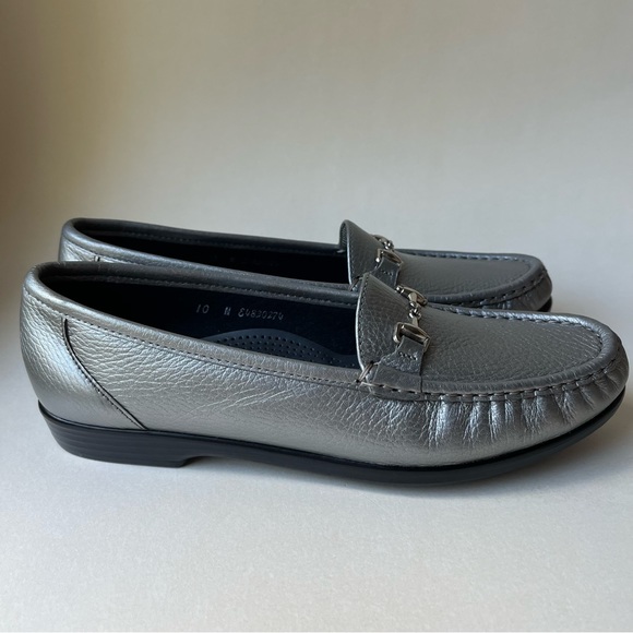 SAS Metro Loafer Shoes Tripad Silver Leather Slip On Casual Size 10 N Narrow - Picture 8 of 10